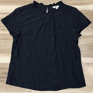 Boden Black Short Sleeve Blouse